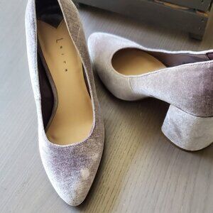 Leith Lavender Velvet Heels